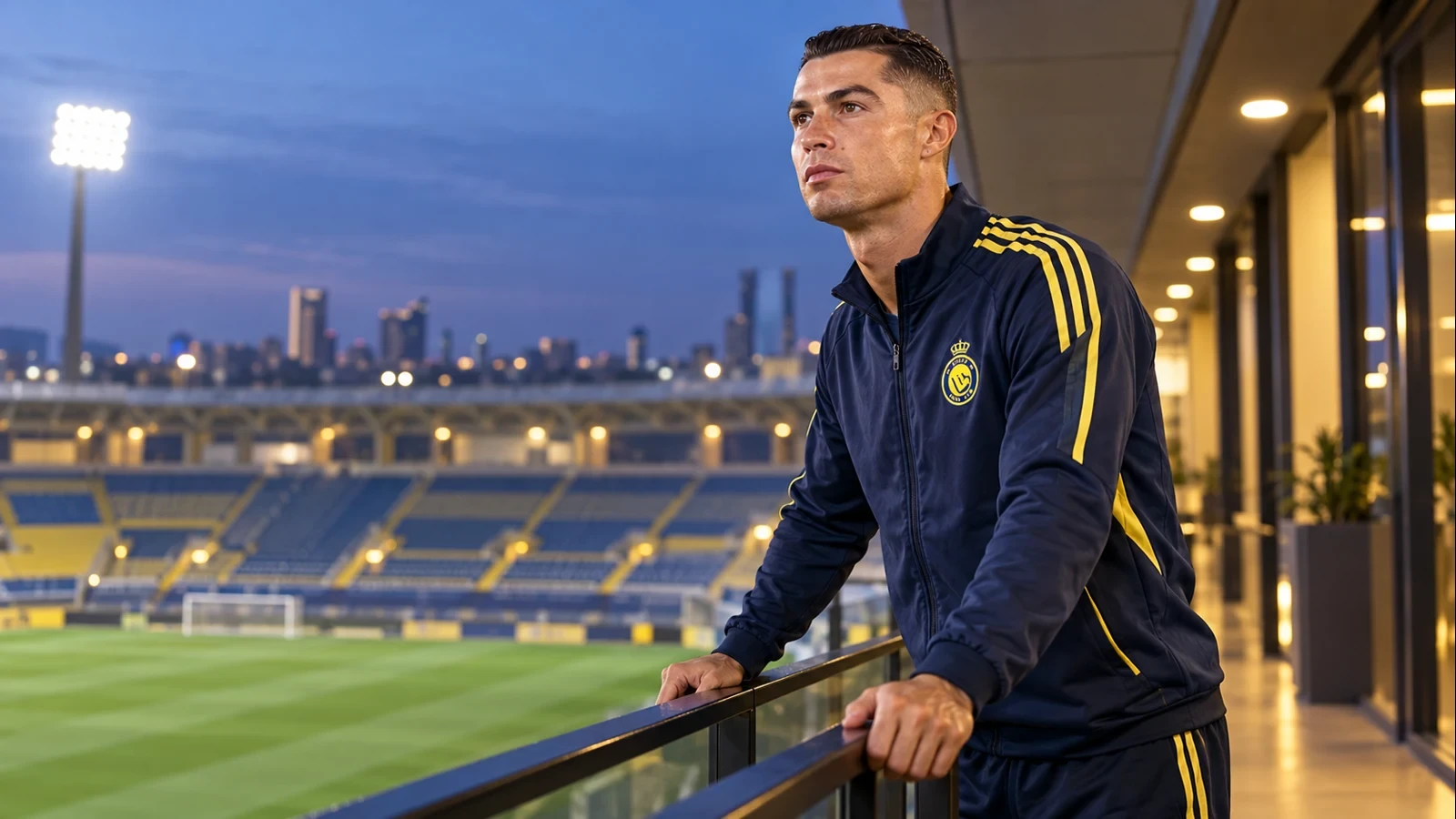 Cristiano Ronaldo tập đánh đầu ở cột xa tại sân tập Al Nassr