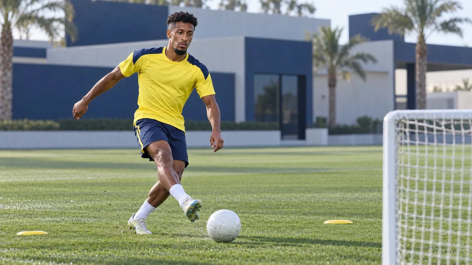 Kingsley Coman tập pha băng cắt từ cánh trái vào cột xa