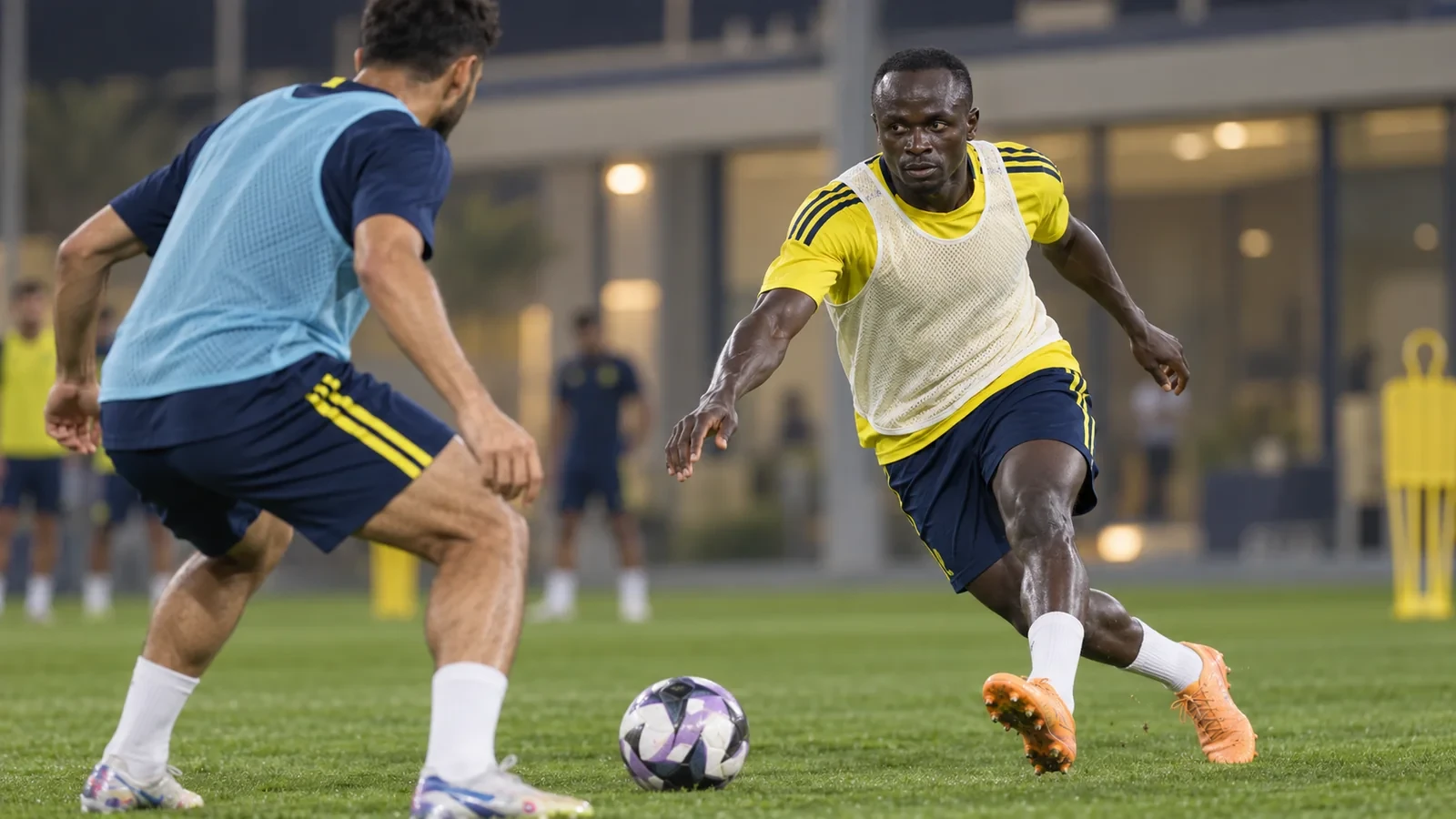 Sadio Mané tăng tốc trên đường pressing cong trong buổi tập Al Nassr