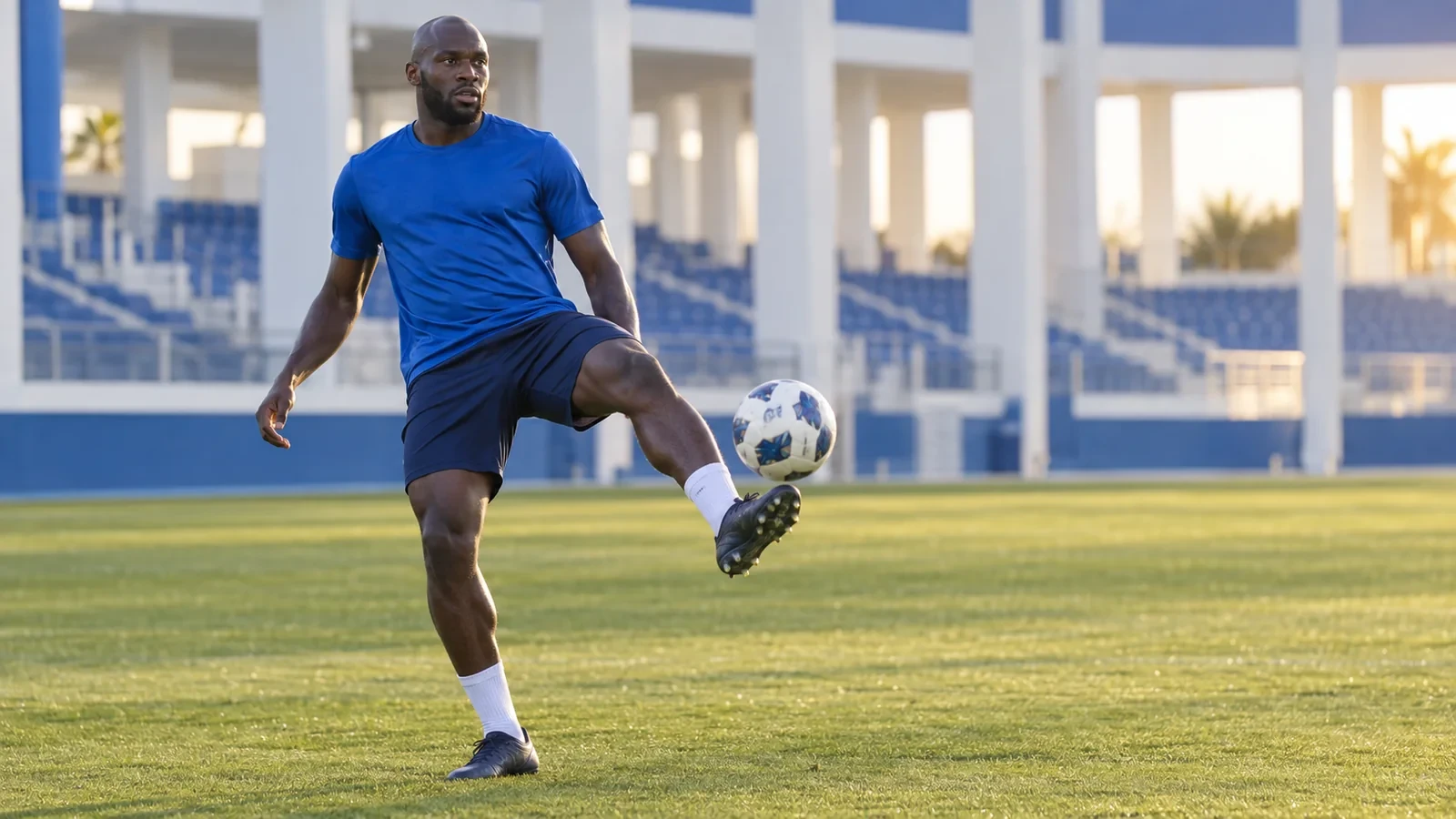 Kalidou Koulibaly bước lên cắt bóng trong buổi tập Al Hilal