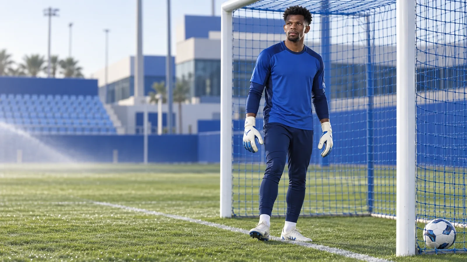 Mohammed Al Yami quan sát vị trí trong khung thành Al Hilal