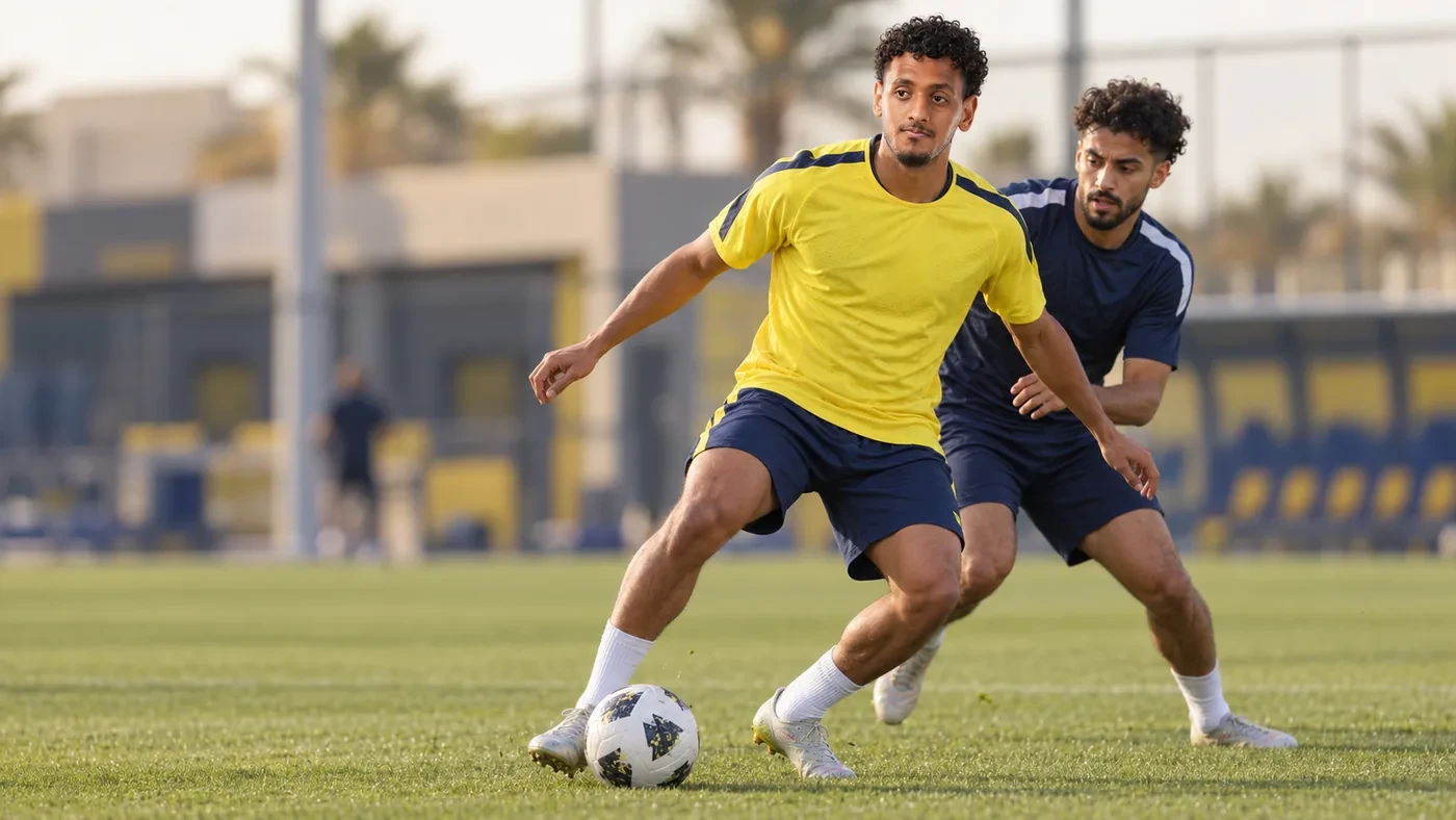 Mohammed Marran che bóng và chuẩn bị nhả cho đồng đội