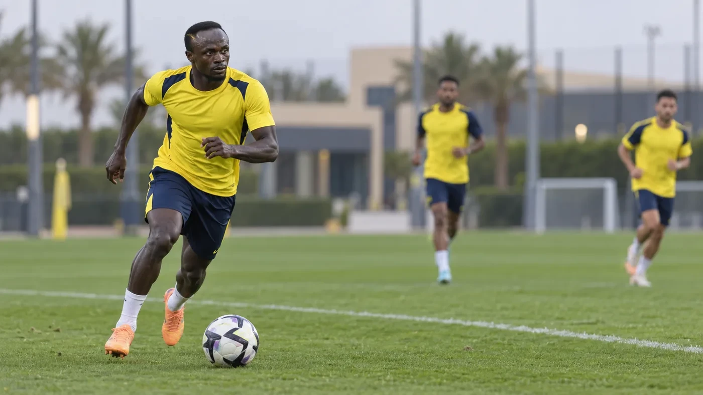 Sadio Mané dẫn bóng từ biên trái vào hành lang trong