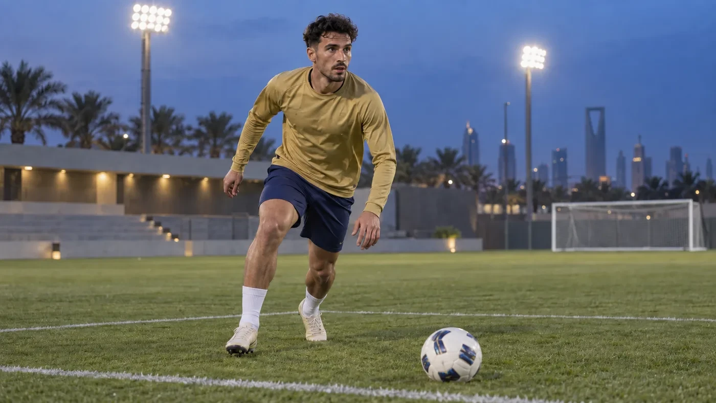 Samu Costa tập phản ứng với bóng hai